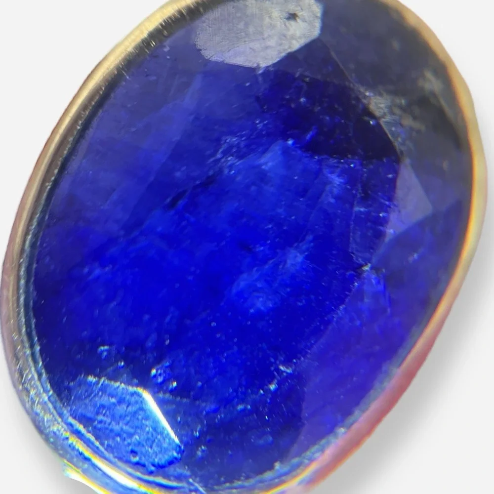 Sundance Catalog Sterling Silver Gold‎ Sapphire September Earrings Teo Tone